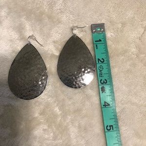 Premier hammered silver teardrop earrings